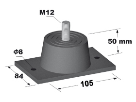 Vibro-EM.3. Tärinänvaimennus metalli-kumikiinnike