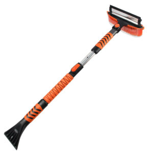 Lumiharja teleskooppivarrella 99-131 cm kääntyvä harja jääraapalla