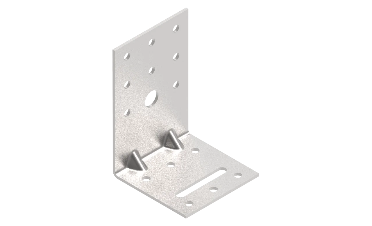 Kulmalevy 60x60x90x2 mm vahvistettu JVT Fasteners