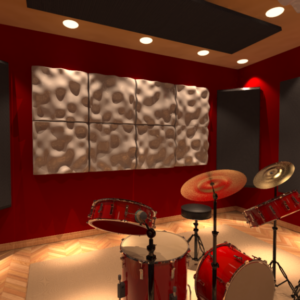 ALPHAcoustic Oceanos aaltomainen akustinen diffuusori bänditila