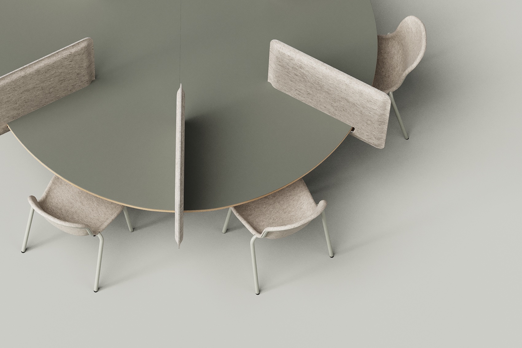 AK 1 PET Felt Workplace Divider De Vorm pöytäsermi