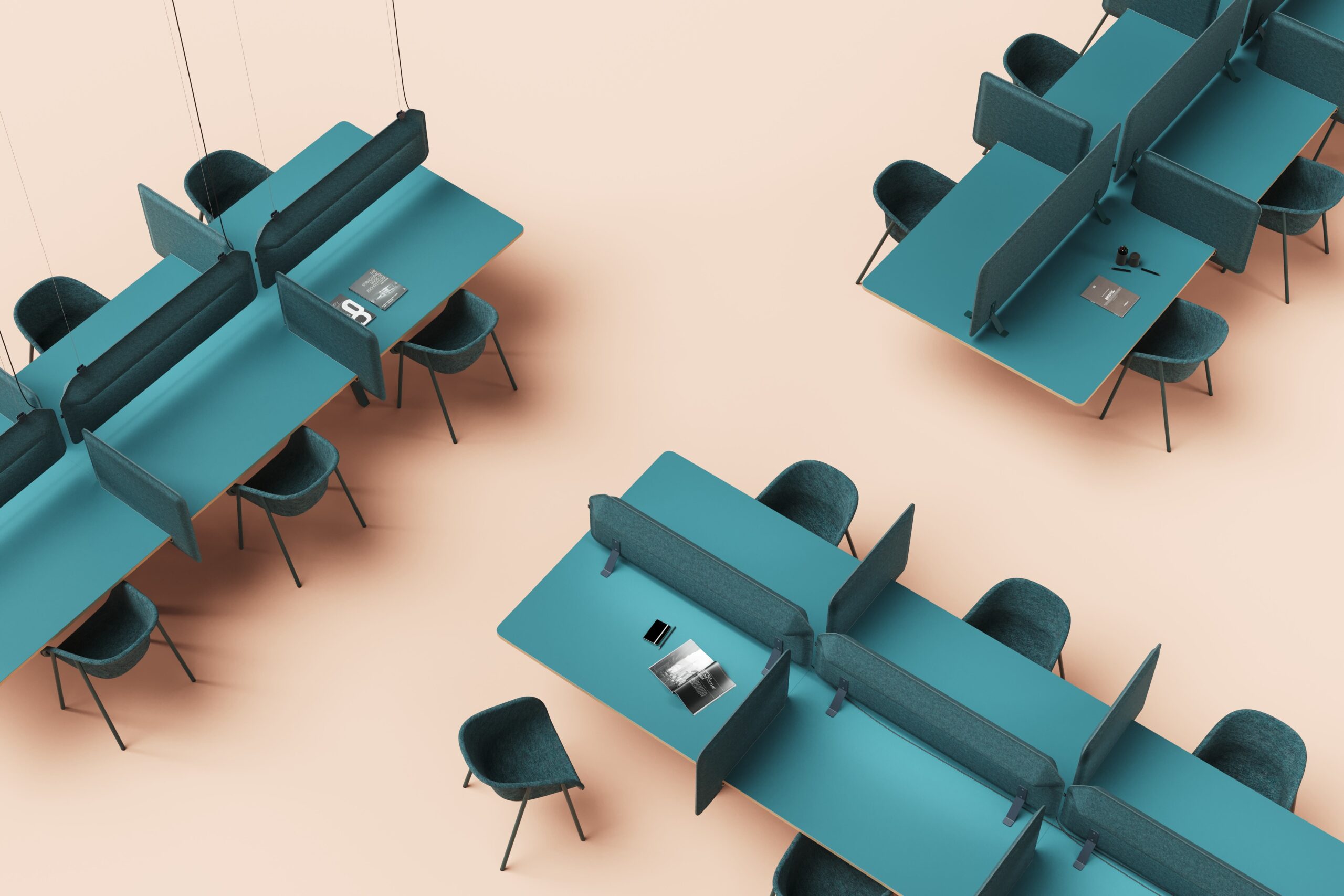 AK 1 PET Felt Workplace Divider De Vorm pöytäsermi