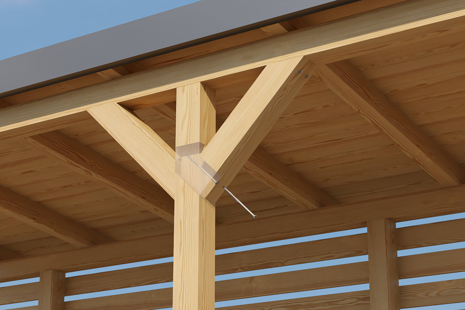 Puuruuvi uppokanta 6x100 mm C4 Klimas WKCS 100 kpl