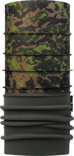 Lämmin putkihuivi BUFF Polar M05 Metsä Camo taitettuna