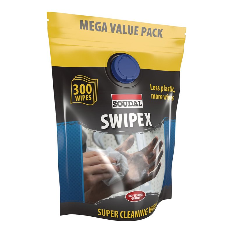 Soudal Swipex Mega Value puhdistuspyyhkeet 300 kpl – SKU 158898