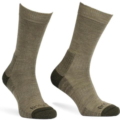 Vaellussukat Bridgedale Hike Midweight Merino Performance Boot Olive