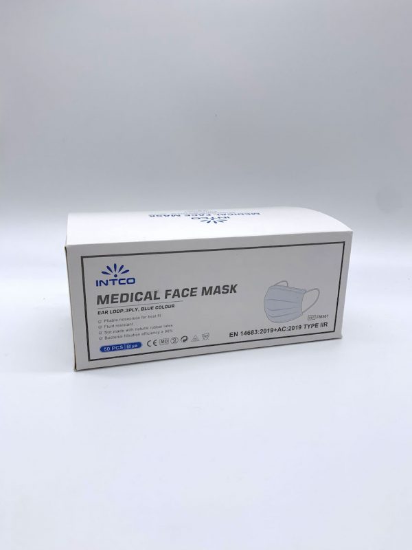 Kirurginen maski Intco IIR, 50 kpl pakkaus
